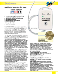 Thumbnail of document Data Sheet - OM-CP Lyophilization Temperature Data Logger